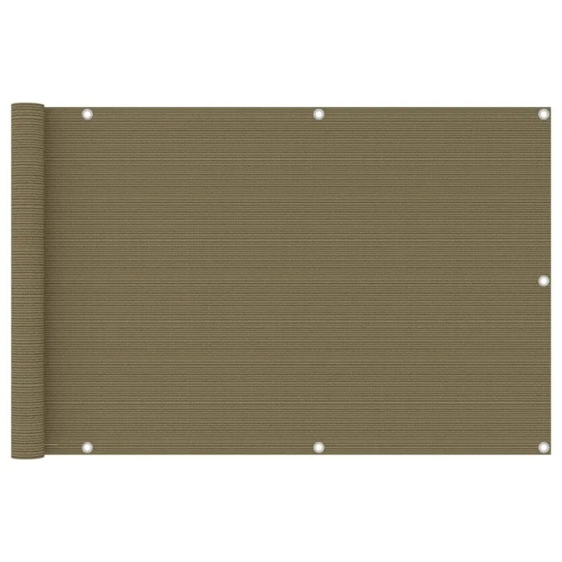 Balkono pertvara, taupe spalvos, 90x400cm, HDPE