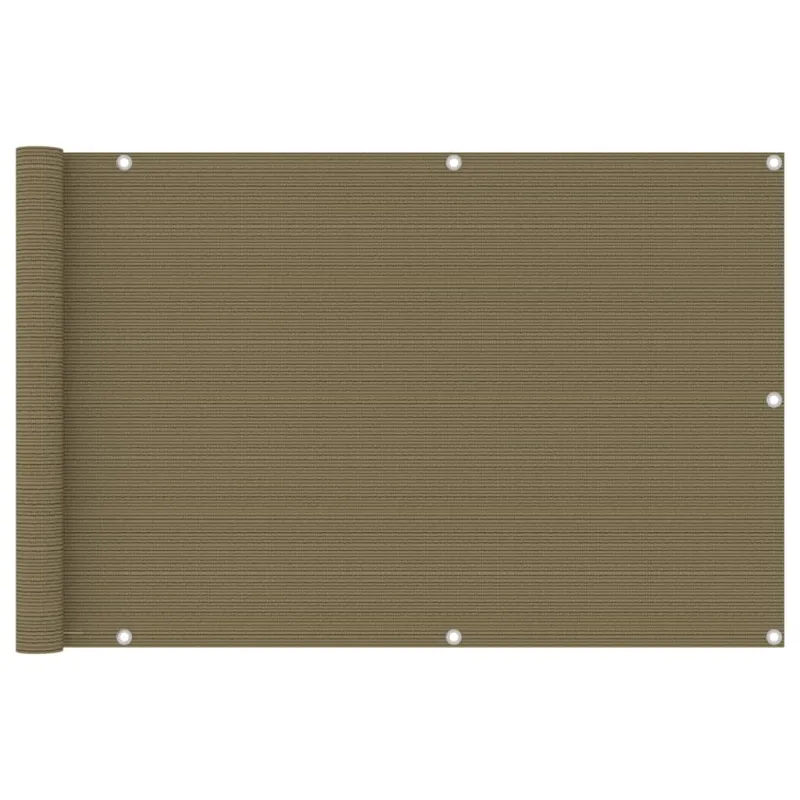 Balkono pertvara, taupe spalvos, 90x500cm, HDPE