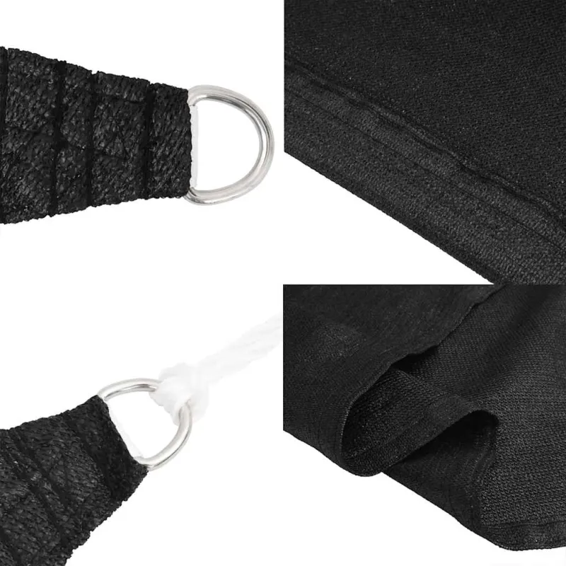 Saulės skėtis, 160 g/m², trikampė, juoda, 3x4x4 m, HDPE