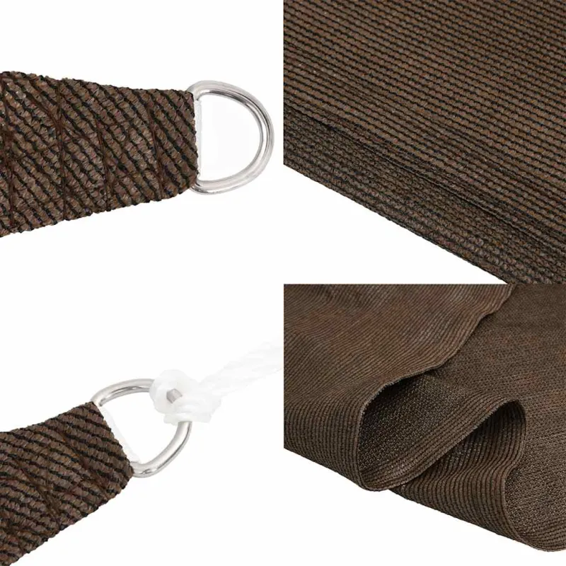 Saulės skėtis, burė, 160 g/m², trapecijos formos, ruda, 4/5x4 m, HDPE