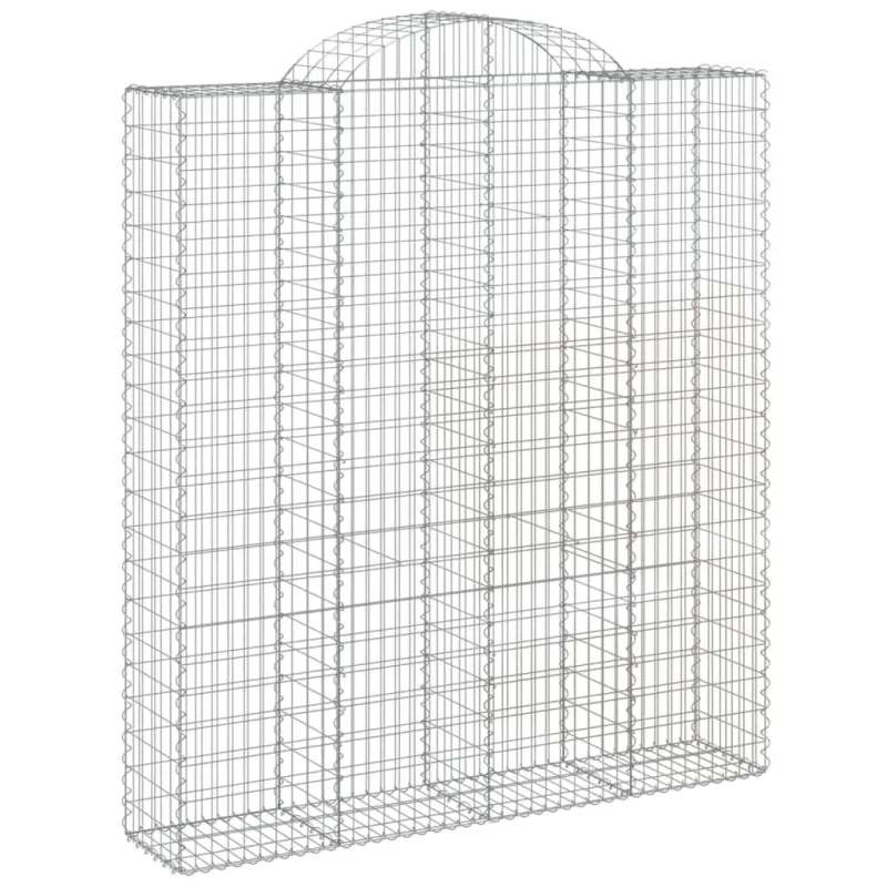 Arkiniai gabionų krepšeliai, 18 vnt., 200x50x220/240 cm, cinkuota geležis