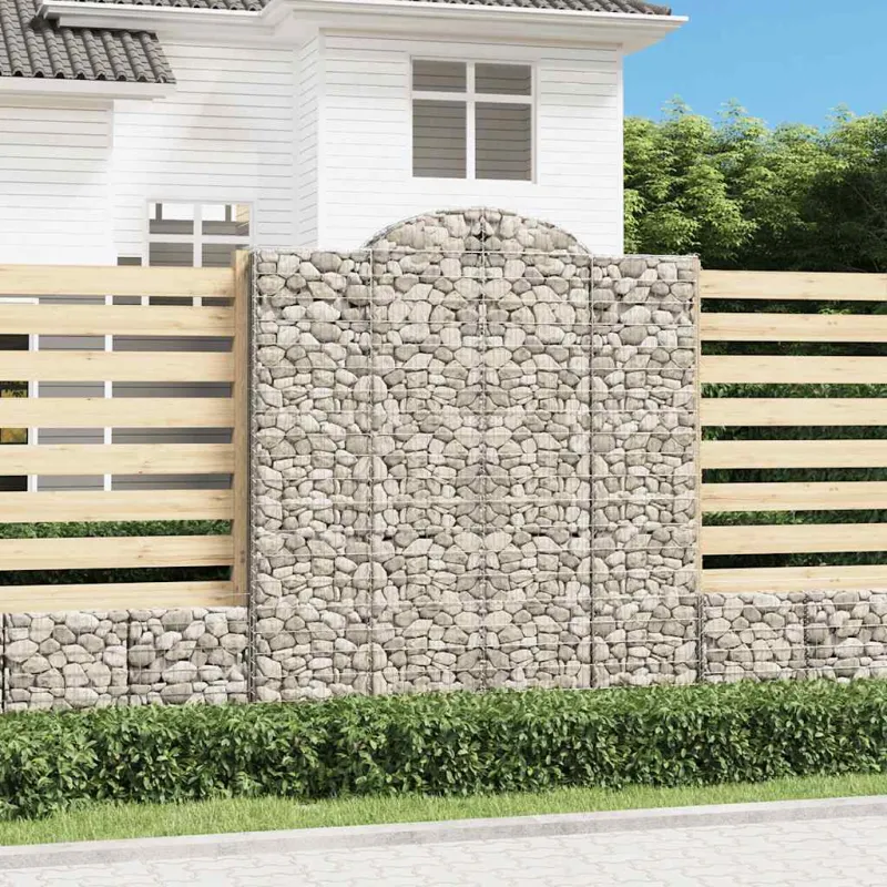 Arkiniai gabionų krepšeliai, 20 vnt., 200x50x220/240 cm, cinkuota geležis