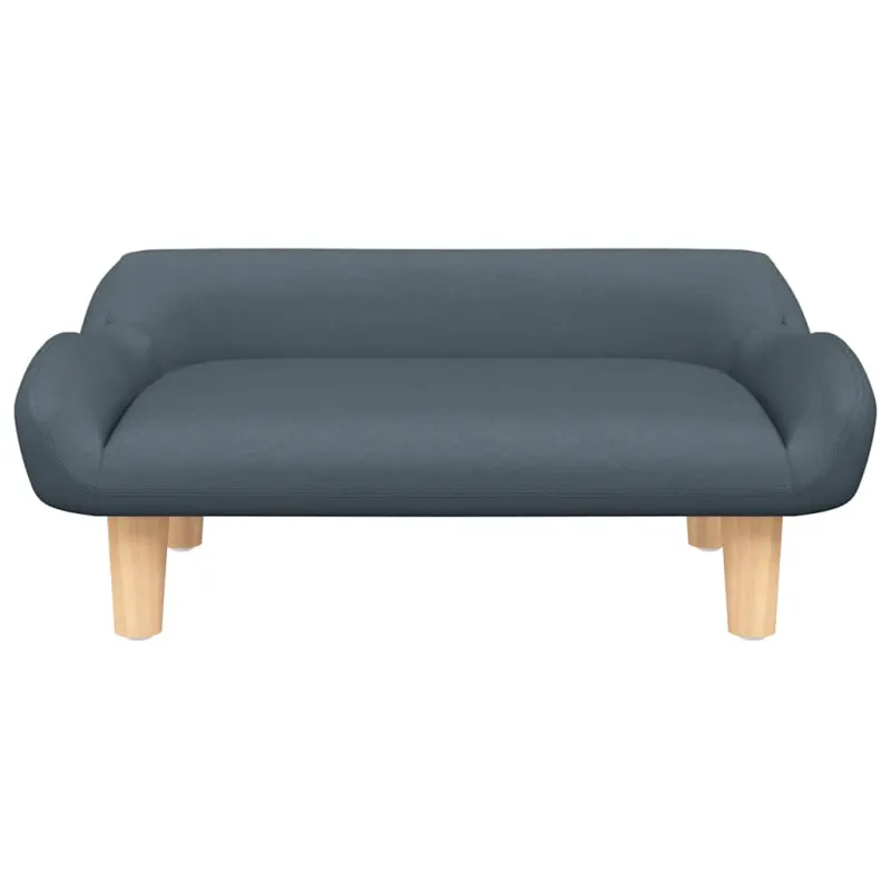 Vaikiška sofa, tamsiai pilka, 70x40x24 cm, audinys