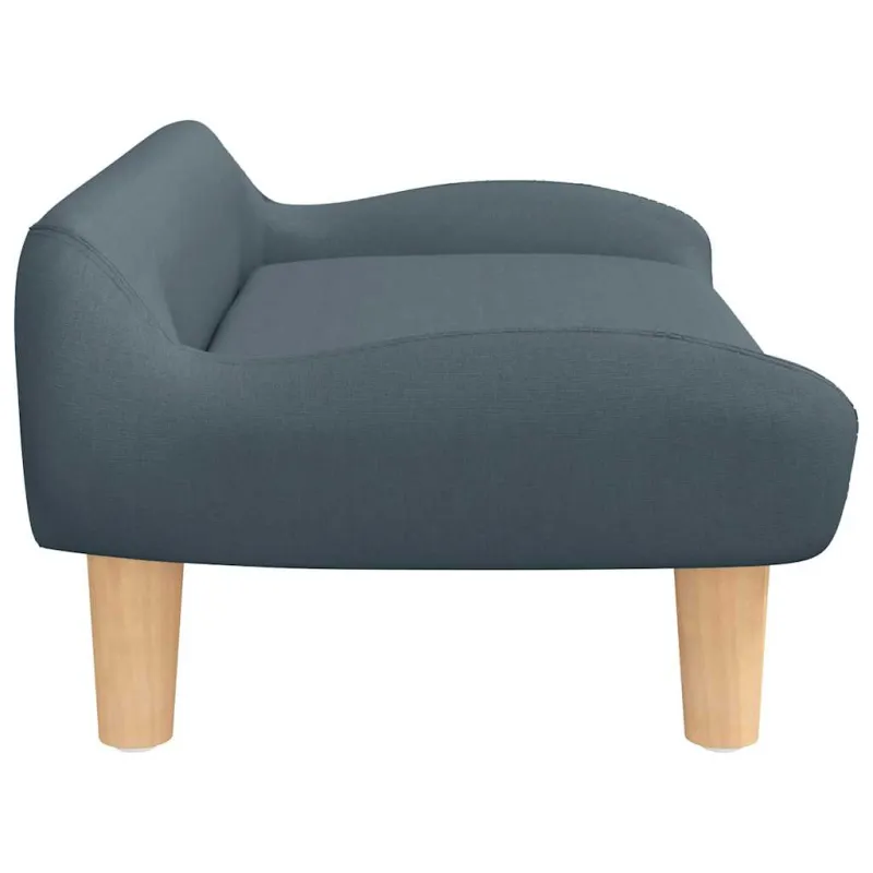Vaikiška sofa, tamsiai pilka, 70x40x24 cm, audinys
