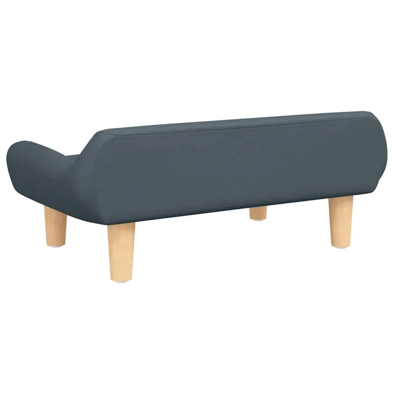 Vaikiška sofa, tamsiai pilka, 70x40x24 cm, audinys