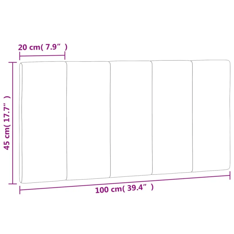 Galvūgalio pagalvėlė Hanko, šviesiai pilka, 100 cm, aksomas