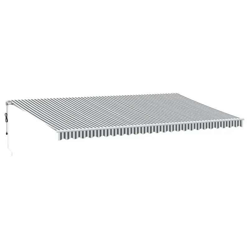 Automatinė ištraukiama markizė su LED, antracito ir baltos spalvos, 600x300 cm