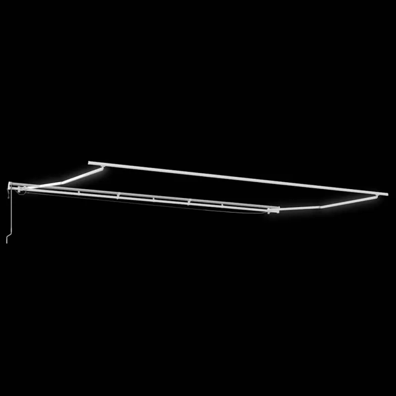 Automatinė ištraukiama markizė su LED, antracito ir baltos spalvos, 600x300 cm