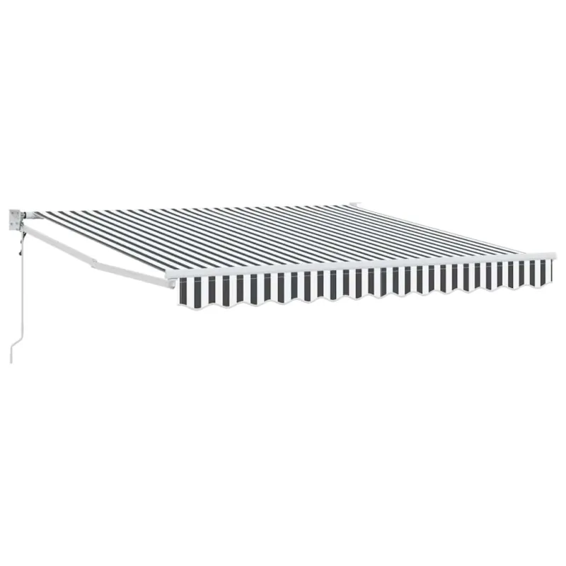 Ištraukiama markizė, antracito ir baltos spalvos, 3x2,5 m, audinys ir aliuminis