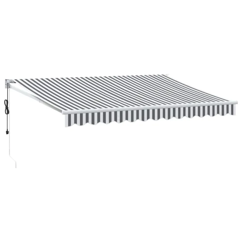 Ištraukiama markizė, antracito ir baltos spalvos, 3,5x2,5 m, audinys ir aliuminis