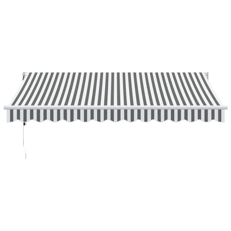 Ištraukiama markizė, antracito ir baltos spalvos, 3,5x2,5 m, audinys ir aliuminis
