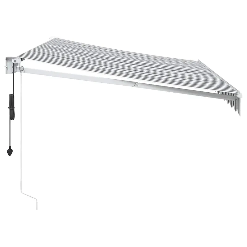 Ištraukiama markizė, antracito ir baltos spalvos, 3,5x2,5 m, audinys ir aliuminis