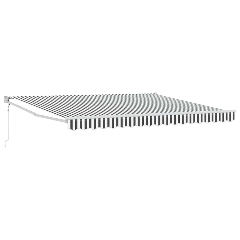 Ištraukiama markizė, antracito ir baltos spalvos, 4x3m, audinys ir aliuminis