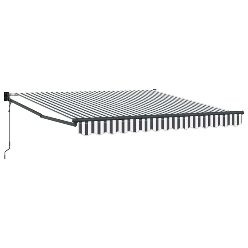 Ištraukiama markizė, antracito ir baltos spalvos, 3x2,5 m, audinys ir aliuminis