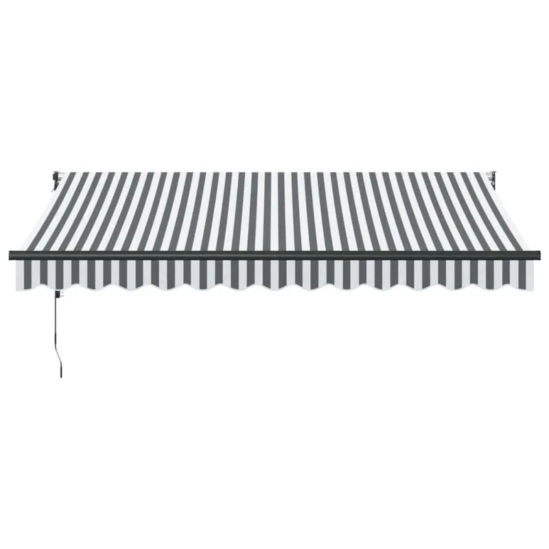 Ištraukiama markizė, antracito ir baltos spalvos, 3,5x2,5 m, audinys ir aliuminis