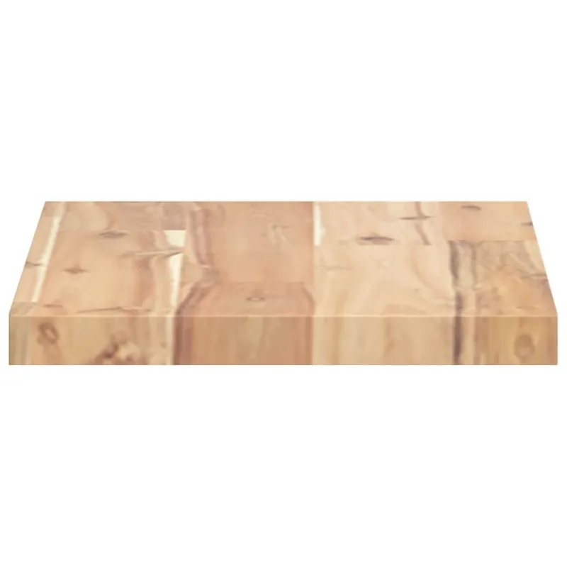 Pakabinamos lentynos, 4 vnt., 60x20x2 cm, neapdorota akacijos masyvo mediena