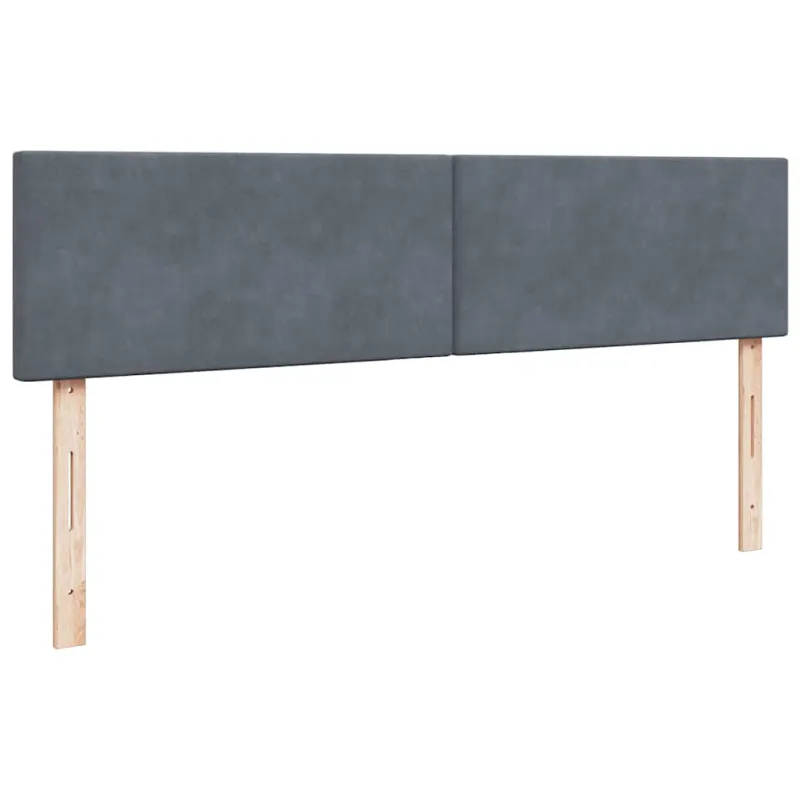 Pufas su čiužiniu ir LED lemputėmis, tamsiai pilkas, 160x200cm, aksomas