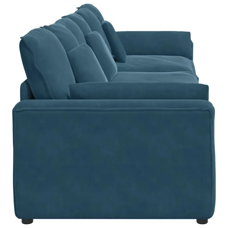 Modulinė sofa su pagalvėlėmis, mėlyna
