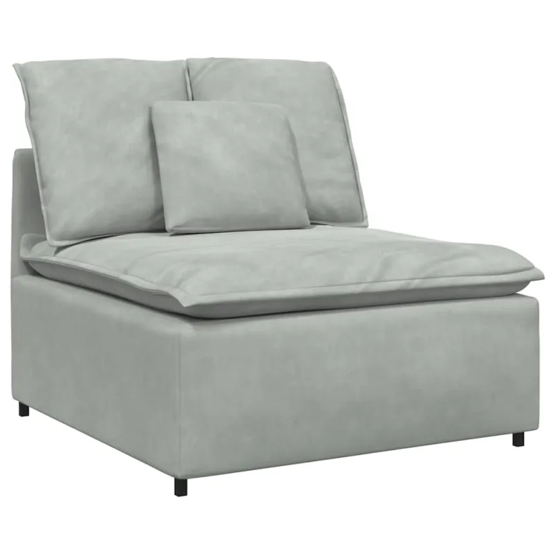 Modulinė sofa su pagalvėlėmis, šviesiai pilka