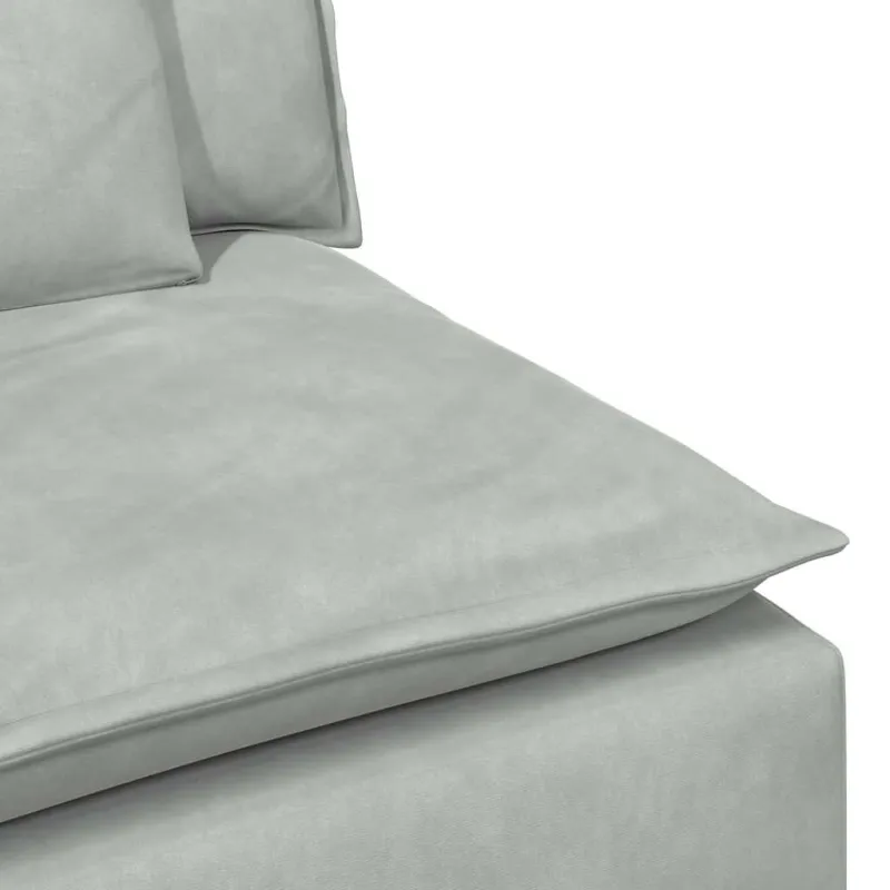 Modulinė sofa su pagalvėlėmis, šviesiai pilka