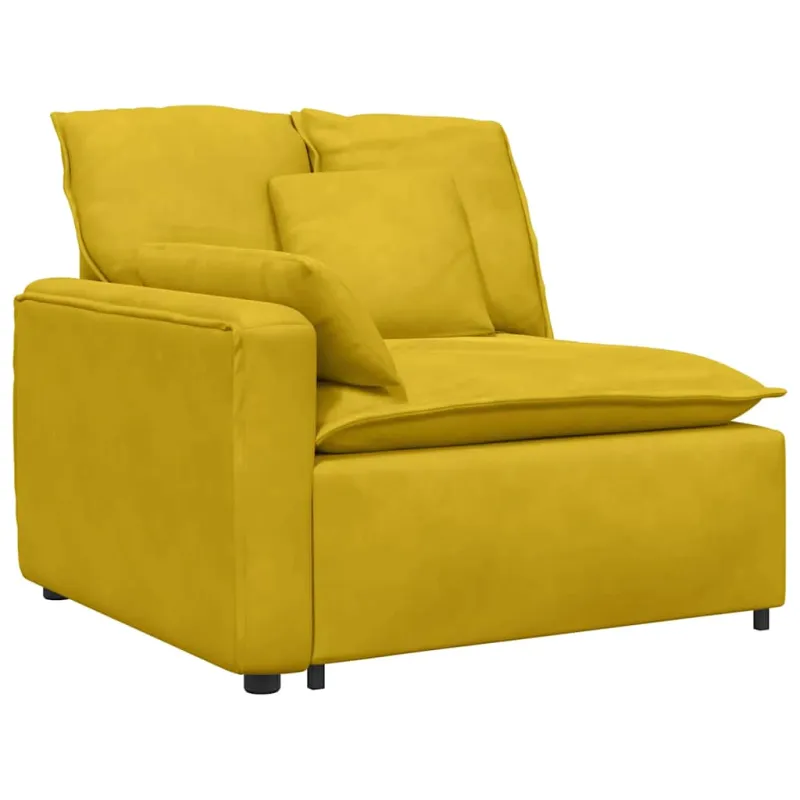 Modulinė sofa su pagalvėlėmis, geltona