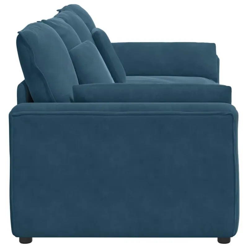 Modulinė sofa su pagalvėlėmis, mėlyna