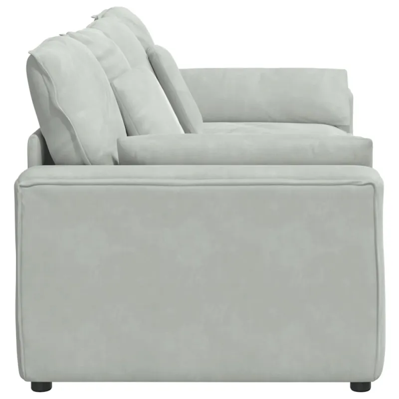 Modulinė sofa su pagalvėlėmis, šviesiai pilka