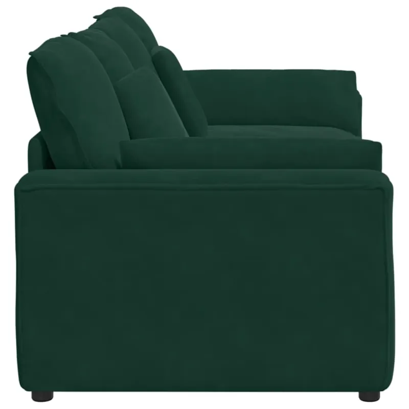 Modulinė sofa su pagalvėlėmis, tamsiai žalia