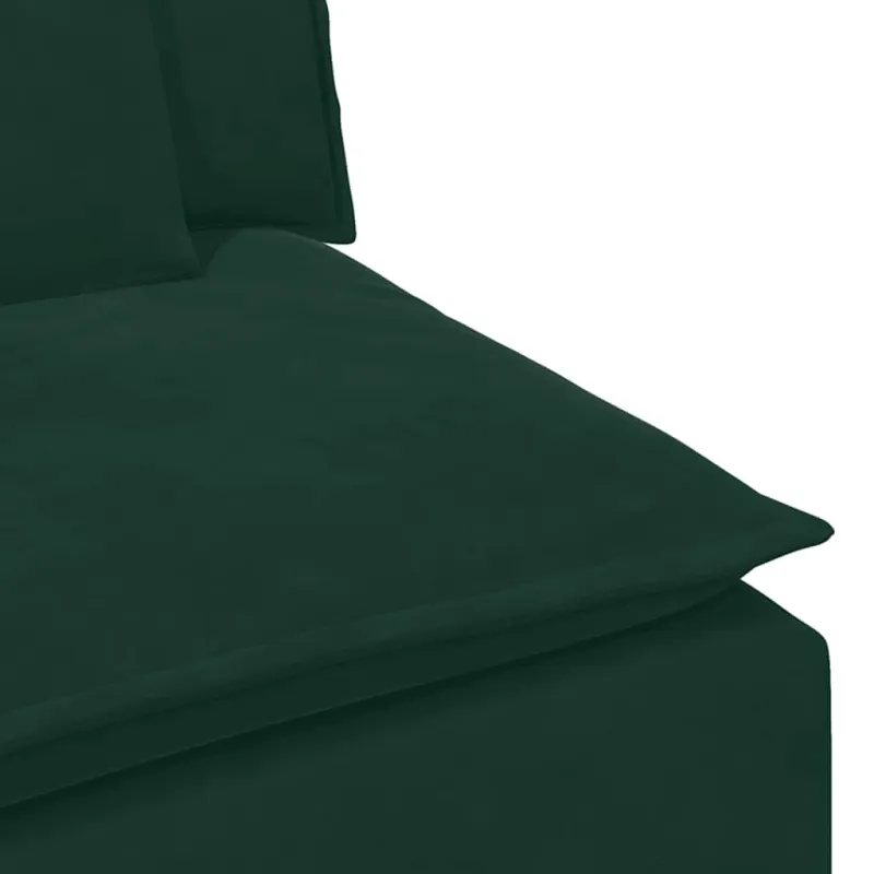 Modulinė sofa su pagalvėlėmis, tamsiai žalia
