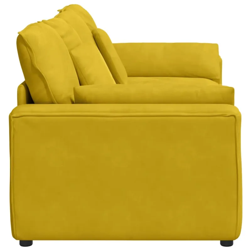 Modulinė sofa su pagalvėlėmis, geltona