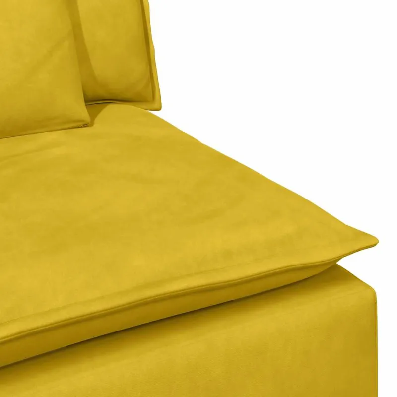 Modulinė sofa su pagalvėlėmis, geltona