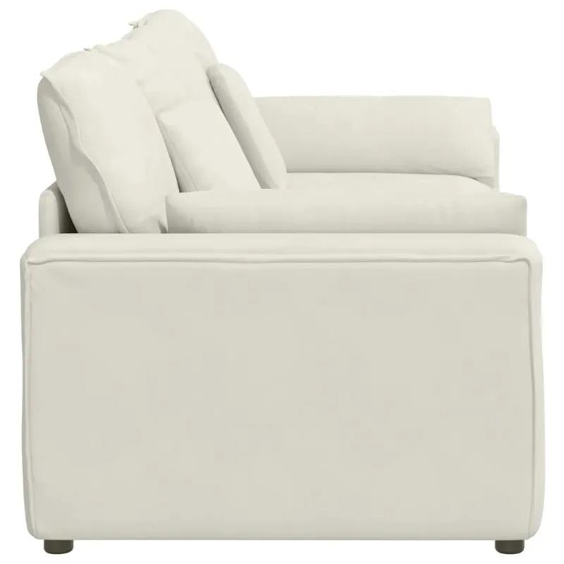 Modulinė sofa su pagalvėlėmis, kreminės spalvos