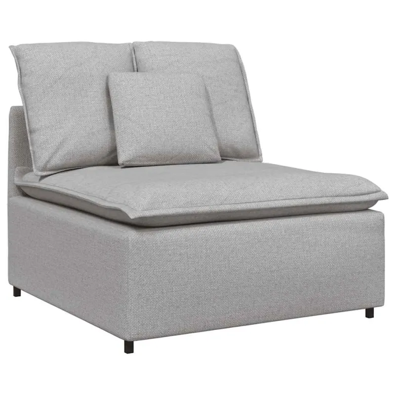 Modulinė sofa su pagalvėlėmis, audinys, debesų pilka