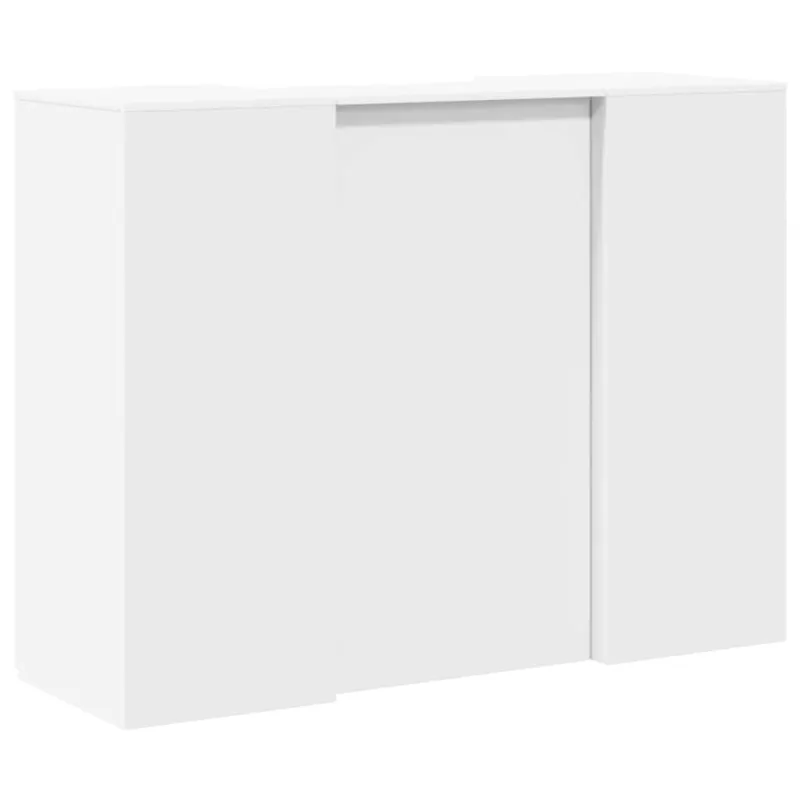 Registratūros stalas, baltas, 135x50x103,5 cm, inžinerinė mediena