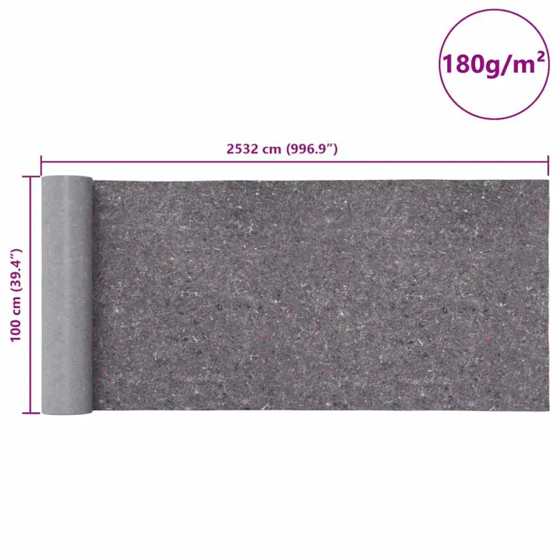 Neslystantys dažytojo fliso audiniai, 2 vnt., 25 m, 180 g/m², pilki