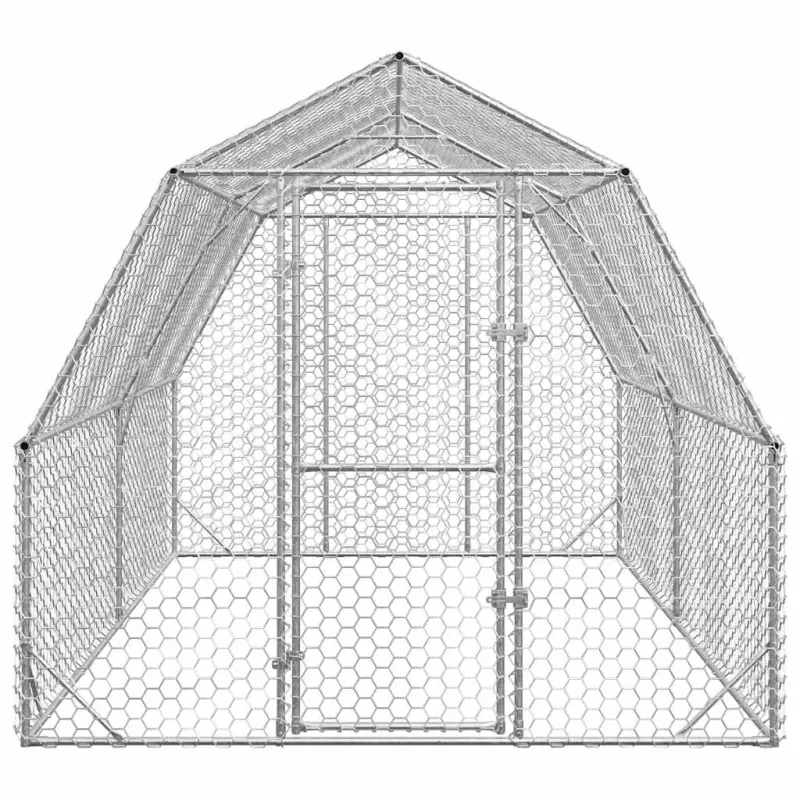 Vištų voljeras, 2,5x4x2,25 m, cinkuotas plienas