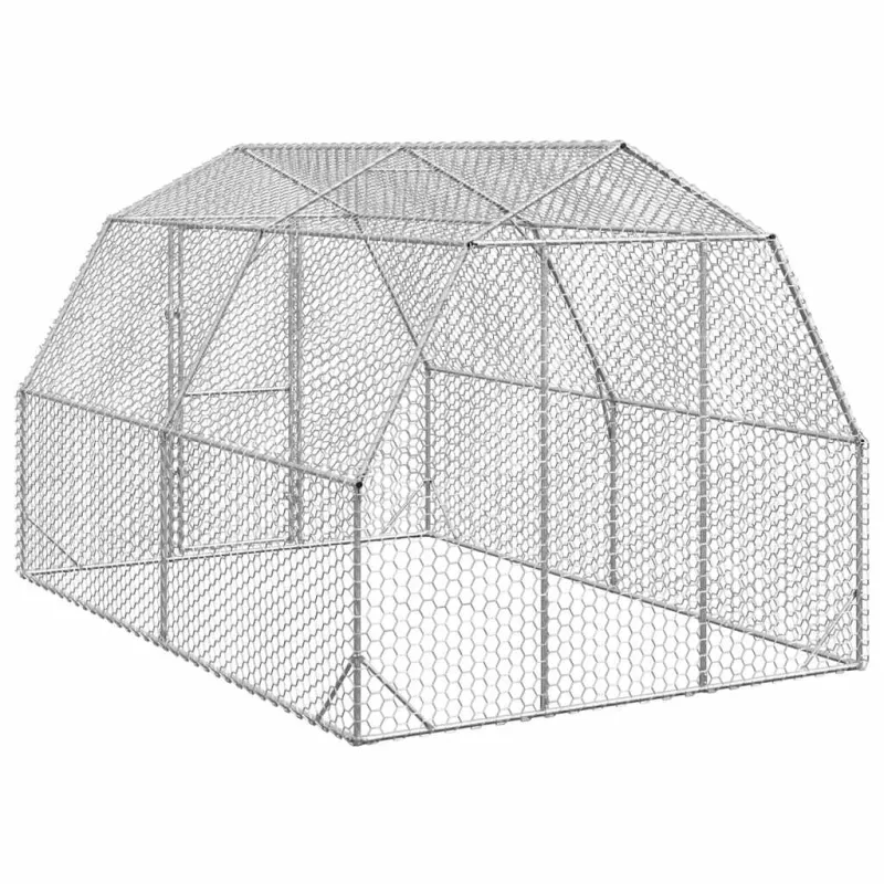 Vištų voljeras, 2,5x4x2,25 m, cinkuotas plienas