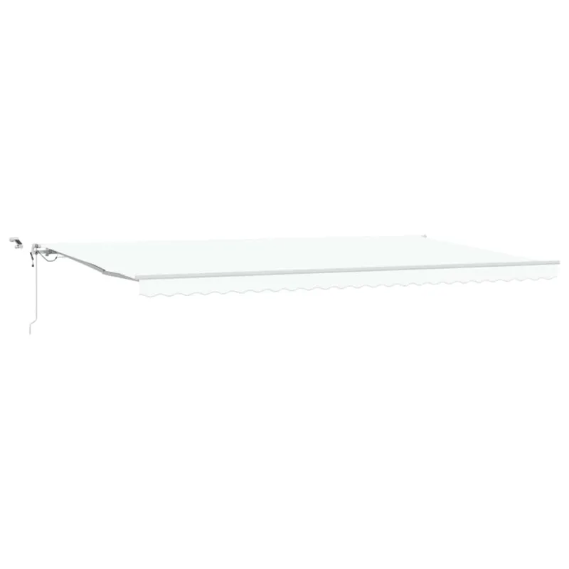 Ištraukiama markizė Balta 600 × 300 cm Poliesteris ir Metalas