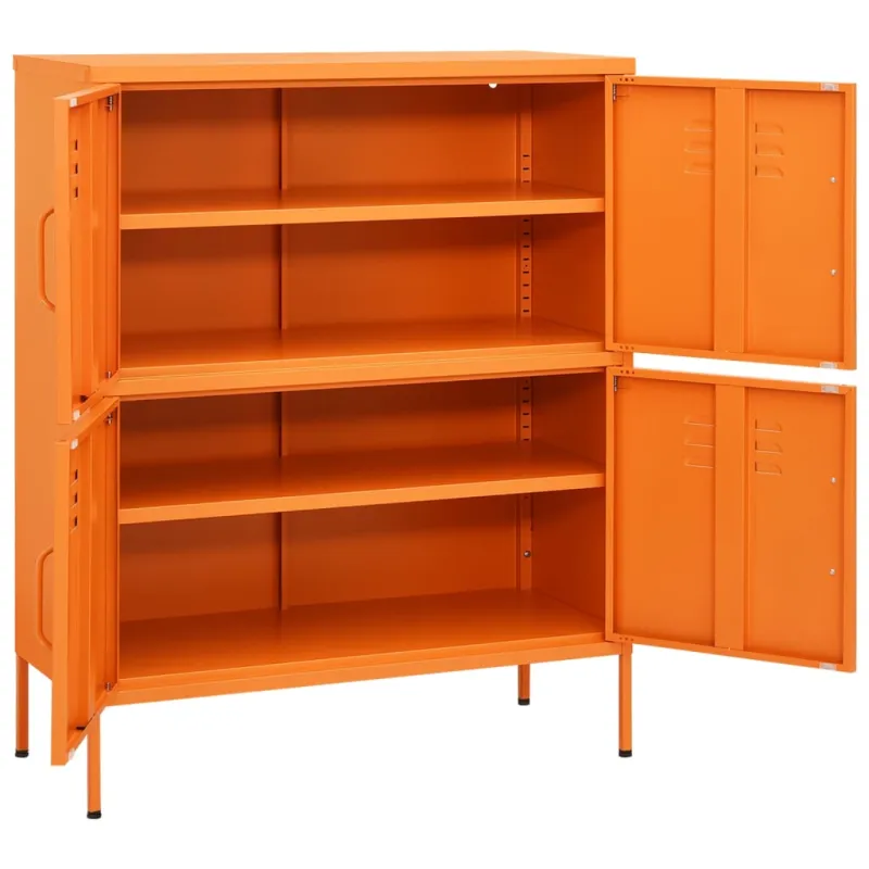 Sandėliavimo spintelė, oranžinė, 80x35x101,5cm, plienas