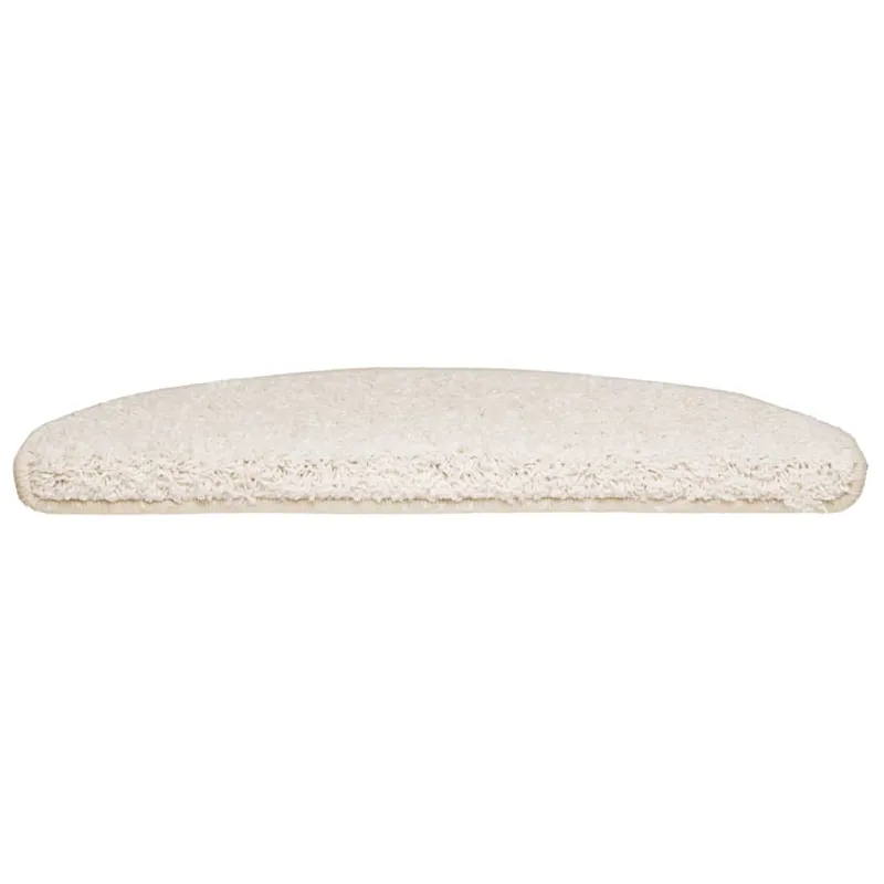 Laiptų kilimėliai, 30 vnt., 65x21x4 cm, balti, pusapvaliai, dideli