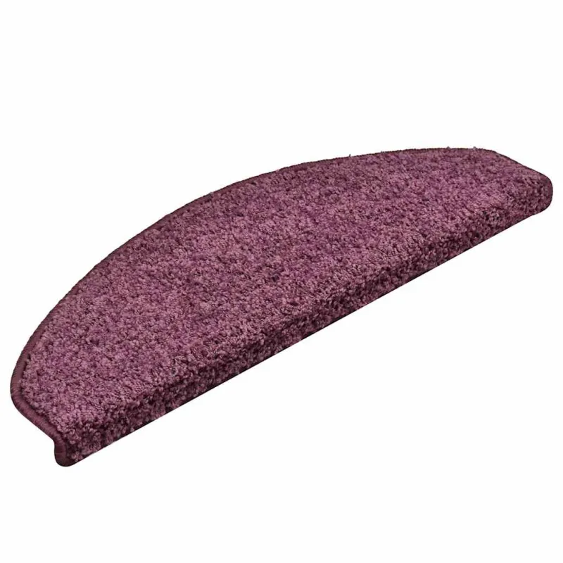 Laiptų kilimėliai, 30 vnt., 65x21x4 cm, tamsiai violetiniai, pusapvaliai, dideli