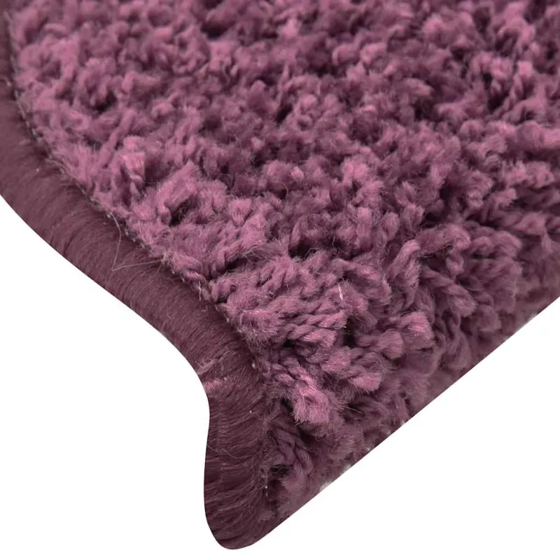 Laiptų kilimėliai, 30 vnt., 65x21x4 cm, tamsiai violetiniai, pusapvaliai, dideli