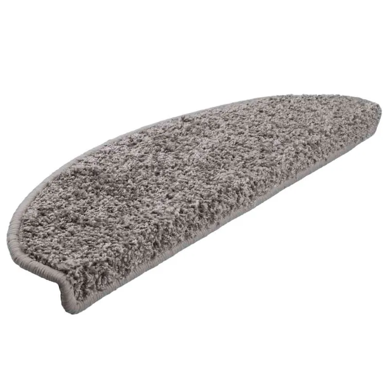 Laiptų kilimėliai, 20 vnt., pilki, 65x21x4 cm, dideli, pusapvaliai