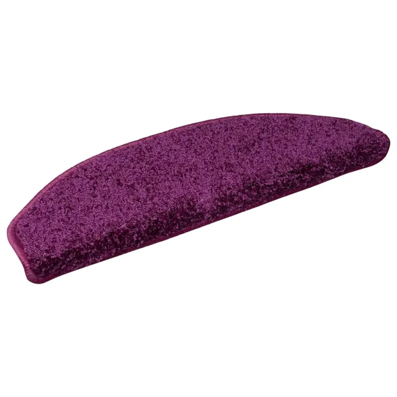 Laiptų kilimėliai, 20 vnt., 65x21x4 cm, violetiniai, pusapvaliai, dideli