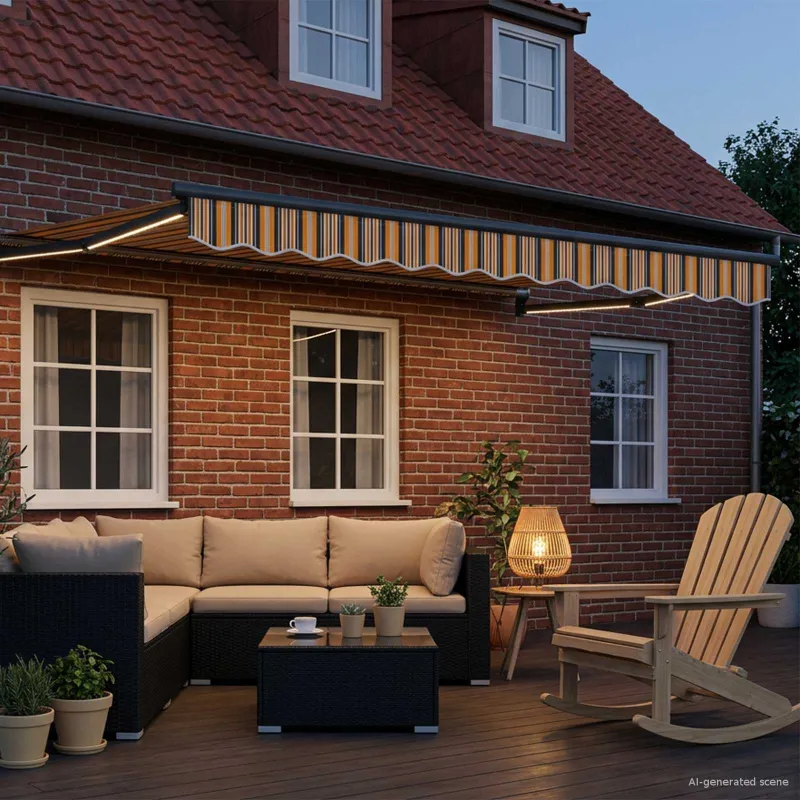 Rankinė ištraukiama markizė su LED 2,5 x 2 m