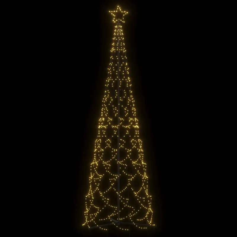 Kalėdinė eglutė, šiltai balta, 500 LED, 100x300 cm