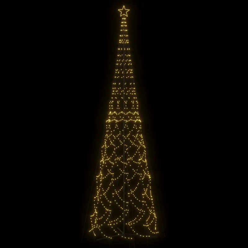 Kalėdinė eglutė su kankorėžiu, šiltai balta, 3000 LED, 230x800 cm