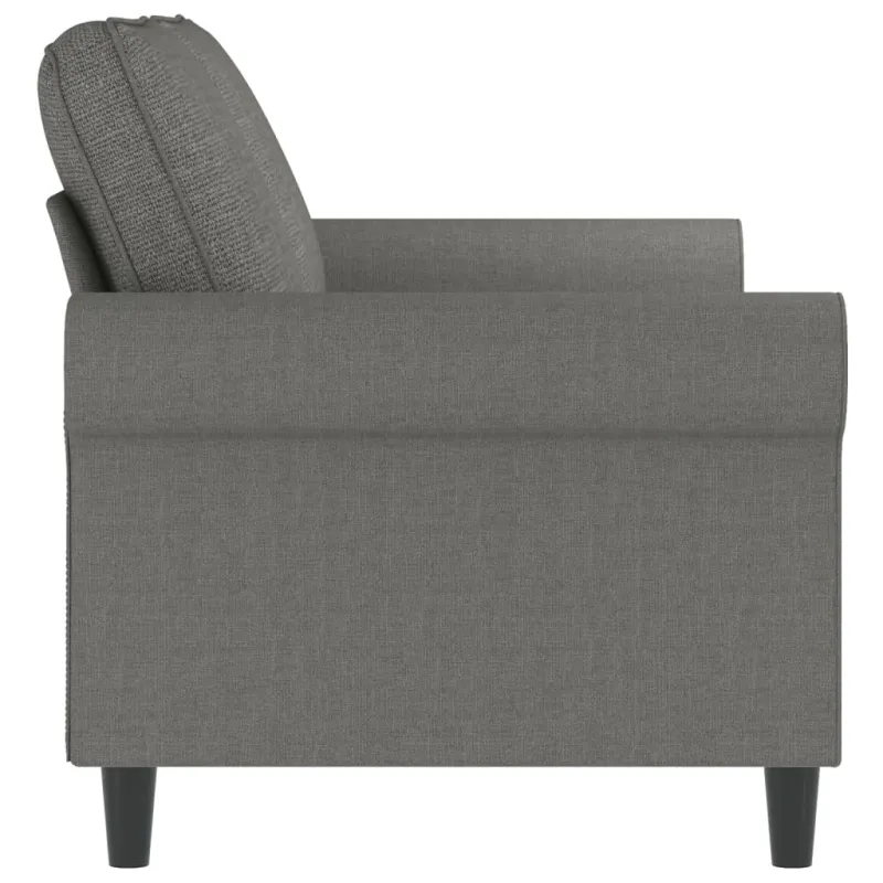 Dvivietė sofa, tamsiai pilkos spalvos, 140cm, audinys