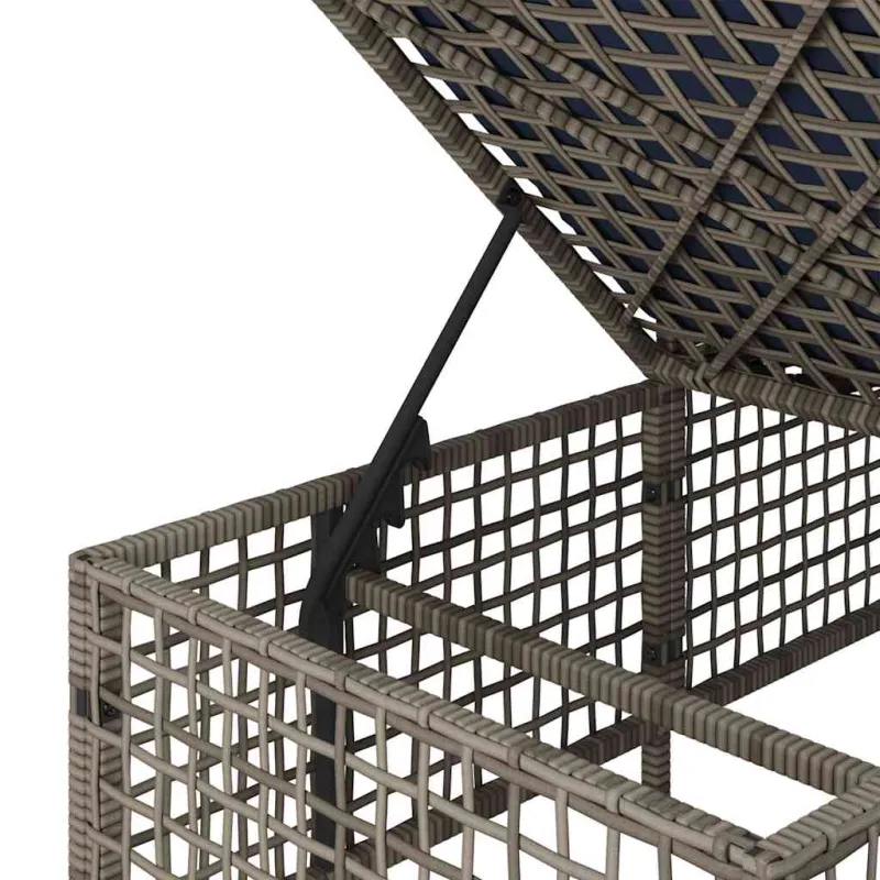 3 dalių kampinių sodo sofų komplektas su pagalvėlėmis, pilkas, poliratanas
