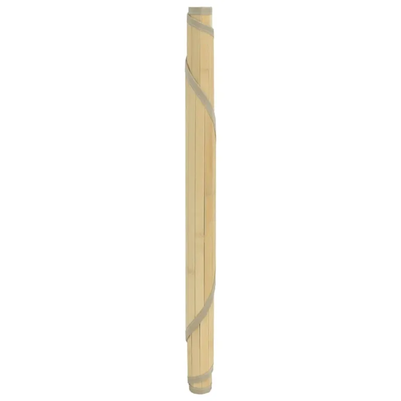 Kilimas, apvalus, šviesus, natūralus, 60 cm, bambukas